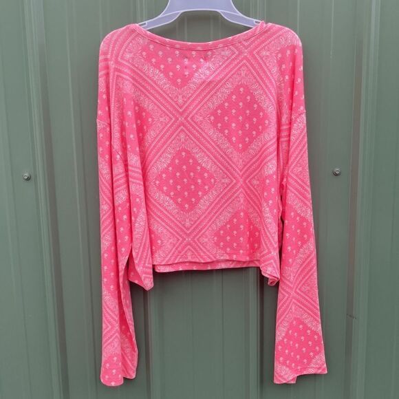 Range RockNRoll Western FLOWY BANDANA PRINT TOP & Shorts Lounge 2-pc Set Size XL - Picture 5 of 10